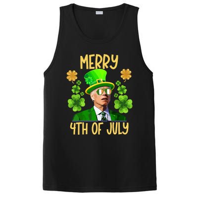 Funny Joe Biden St Patricks Day Merry 4th Of July Sarcastic PosiCharge Competitor Tank