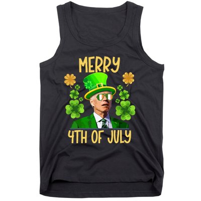 Funny Joe Biden St Patricks Day Merry 4th Of July Sarcastic Tank Top