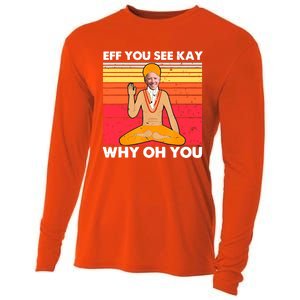 Funny Joe Biden Yoga Eff You See Kay Meditation Anti Biden Great Gift Cooling Performance Long Sleeve Crew