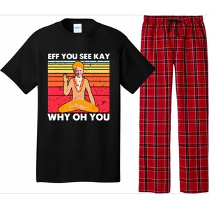 Funny Joe Biden Yoga Eff You See Kay Meditation Anti Biden Great Gift Pajama Set