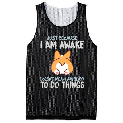 Funny Just Because Im Awake Mesh Reversible Basketball Jersey Tank