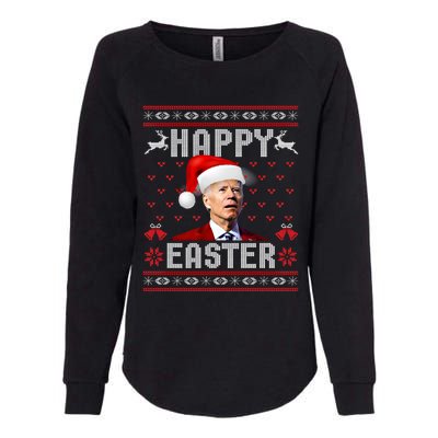 Funny Joe Biden Happy Easter Ugly Christmas Sweater Gift Womens California Wash Sweatshirt