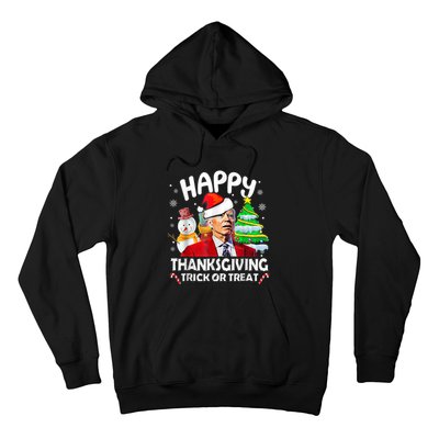 Funny Joe Biden Merry Thanksgiving Trick Or Treat Christmas Hoodie