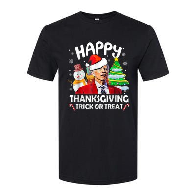 Funny Joe Biden Merry Thanksgiving Trick Or Treat Christmas Softstyle CVC T-Shirt