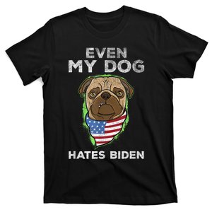 Funny Joe Biden Even My Dog Hates Biden Anti President Retro T-Shirt