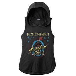 F.O.R.E.I.G.N.E.R Juke Box Hero Ladies PosiCharge Tri-Blend Wicking Draft Hoodie Tank