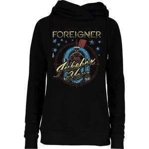 F.O.R.E.I.G.N.E.R Juke Box Hero Womens Funnel Neck Pullover Hood