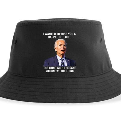 Funny Joe Biden Confused Happy Birthday You Know The Thing Sustainable Bucket Hat