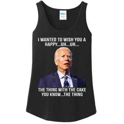 Funny Joe Biden Confused Happy Birthday You Know The Thing Ladies Essential Tank