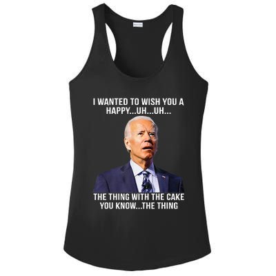 Funny Joe Biden Confused Happy Birthday You Know The Thing Ladies PosiCharge Competitor Racerback Tank