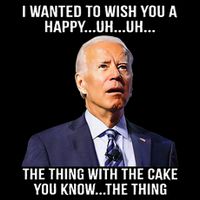 Funny Joe Biden Confused Happy Birthday You Know The Thing Short Acrylic Beanie
