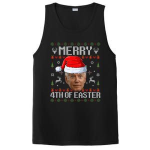 Funny Joe Biden Happy 4th Of Easter Ugly Christmas Sweater PosiCharge Competitor Tank