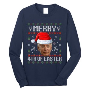 Funny Joe Biden Happy 4th Of Easter Ugly Christmas Sweater Long Sleeve Shirt