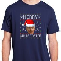 Funny Joe Biden Happy 4th Of Easter Ugly Christmas Sweater Adult ChromaSoft Performance T-Shirt