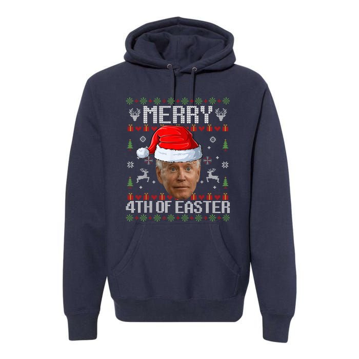 Funny Joe Biden Happy 4th Of Easter Ugly Christmas Sweater Premium Hoodie