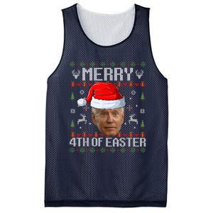 Funny Joe Biden Happy 4th Of Easter Ugly Christmas Sweater Mesh Reversible Basketball Jersey Tank