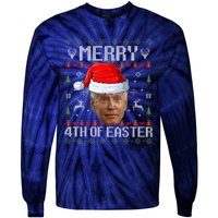 Funny Joe Biden Happy 4th Of Easter Ugly Christmas Sweater Tie-Dye Long Sleeve Shirt