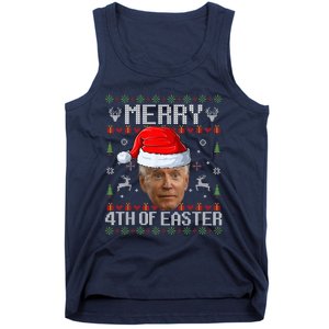 Funny Joe Biden Happy 4th Of Easter Ugly Christmas Sweater Tank Top