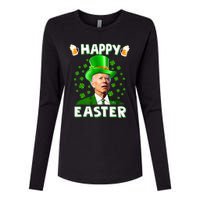 Funny Joe Biden Easter Confused St Patricks Day Womens Cotton Relaxed Long Sleeve T-Shirt