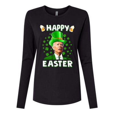 Funny Joe Biden Easter Confused St Patricks Day Womens Cotton Relaxed Long Sleeve T-Shirt