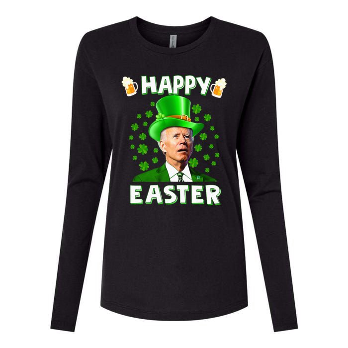 Funny Joe Biden Easter Confused St Patricks Day Womens Cotton Relaxed Long Sleeve T-Shirt