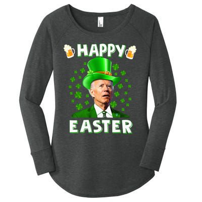 Funny Joe Biden Easter Confused St Patricks Day Women's Perfect Tri Tunic Long Sleeve Shirt