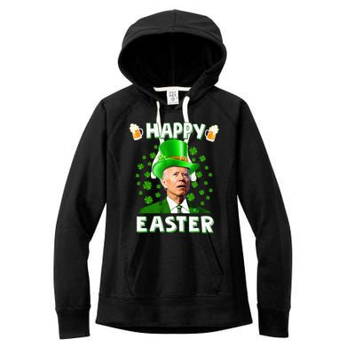 Funny Joe Biden Easter Confused St Patricks Day Women's Fleece Hoodie