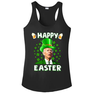 Funny Joe Biden Easter Confused St Patricks Day Ladies PosiCharge Competitor Racerback Tank