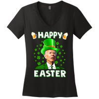 Funny Joe Biden Easter Confused St Patricks Day Women's V-Neck T-Shirt