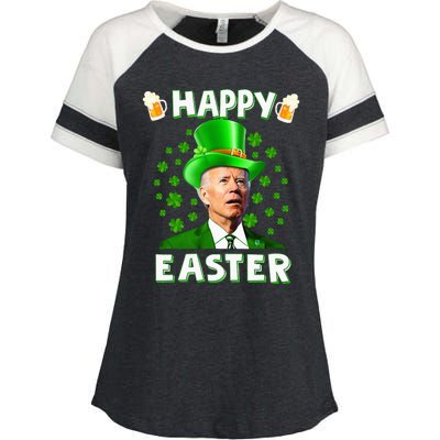 Funny Joe Biden Easter Confused St Patricks Day Enza Ladies Jersey Colorblock Tee