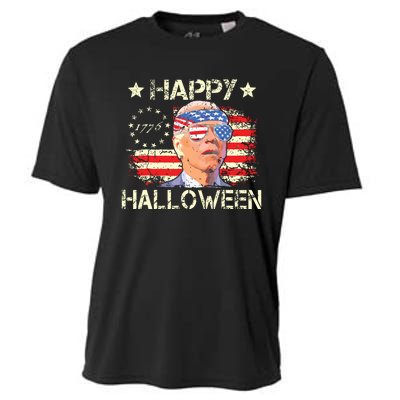 Funny Joe Biden 4th Of July Happy Halloween Us Flag Cooling Performance Crew T-Shirt