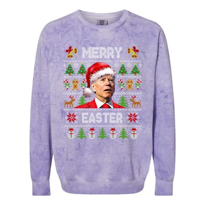 Funny Joe Biden Happy Easter Ugly Christmas Sweater Cute Gift Colorblast Crewneck Sweatshirt