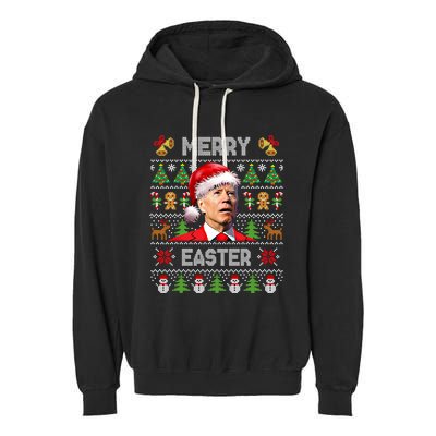 Funny Joe Biden Happy Easter Ugly Christmas Sweater Cute Gift Garment-Dyed Fleece Hoodie