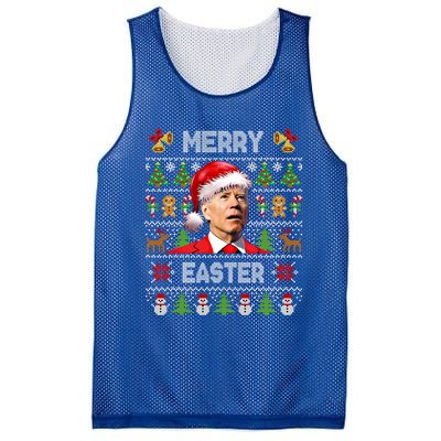 Funny Joe Biden Happy Easter Ugly Christmas Sweater Cute Gift Mesh Reversible Basketball Jersey Tank