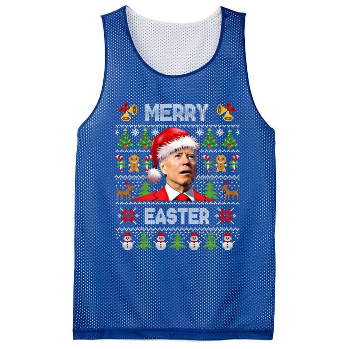 Funny Joe Biden Happy Easter Ugly Christmas Sweater Cute Gift Mesh Reversible Basketball Jersey Tank