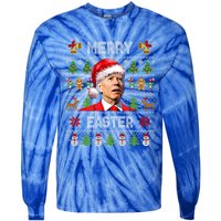 Funny Joe Biden Happy Easter Ugly Christmas Sweater Cute Gift Tie-Dye Long Sleeve Shirt