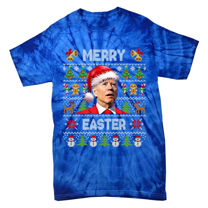 Funny Joe Biden Happy Easter Ugly Christmas Sweater Cute Gift Tie-Dye T-Shirt