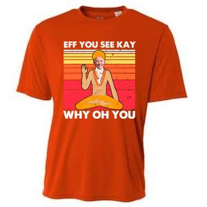 Funny Joe Biden Yoga Eff You See Kay Meditation Anti Biden Gift Cooling Performance Crew T-Shirt