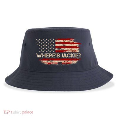 Funny Joe Biden Where's Jackie Sustainable Bucket Hat