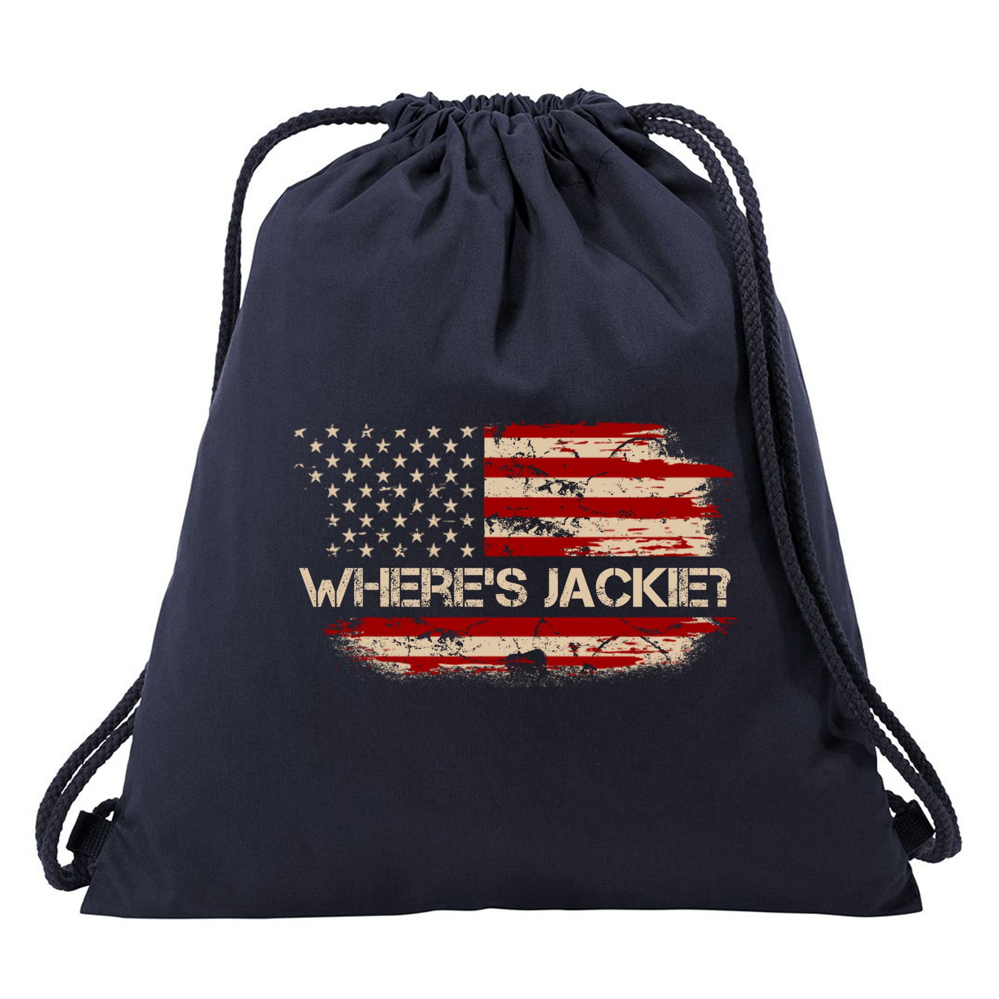 Funny Joe Biden Where's Jackie Drawstring Bag