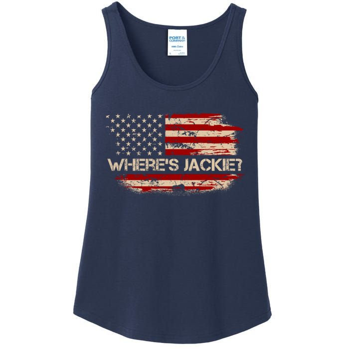 Funny Joe Biden Where's Jackie Ladies Essential Tank