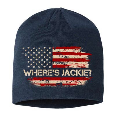 Funny Joe Biden Where's Jackie Sustainable Beanie
