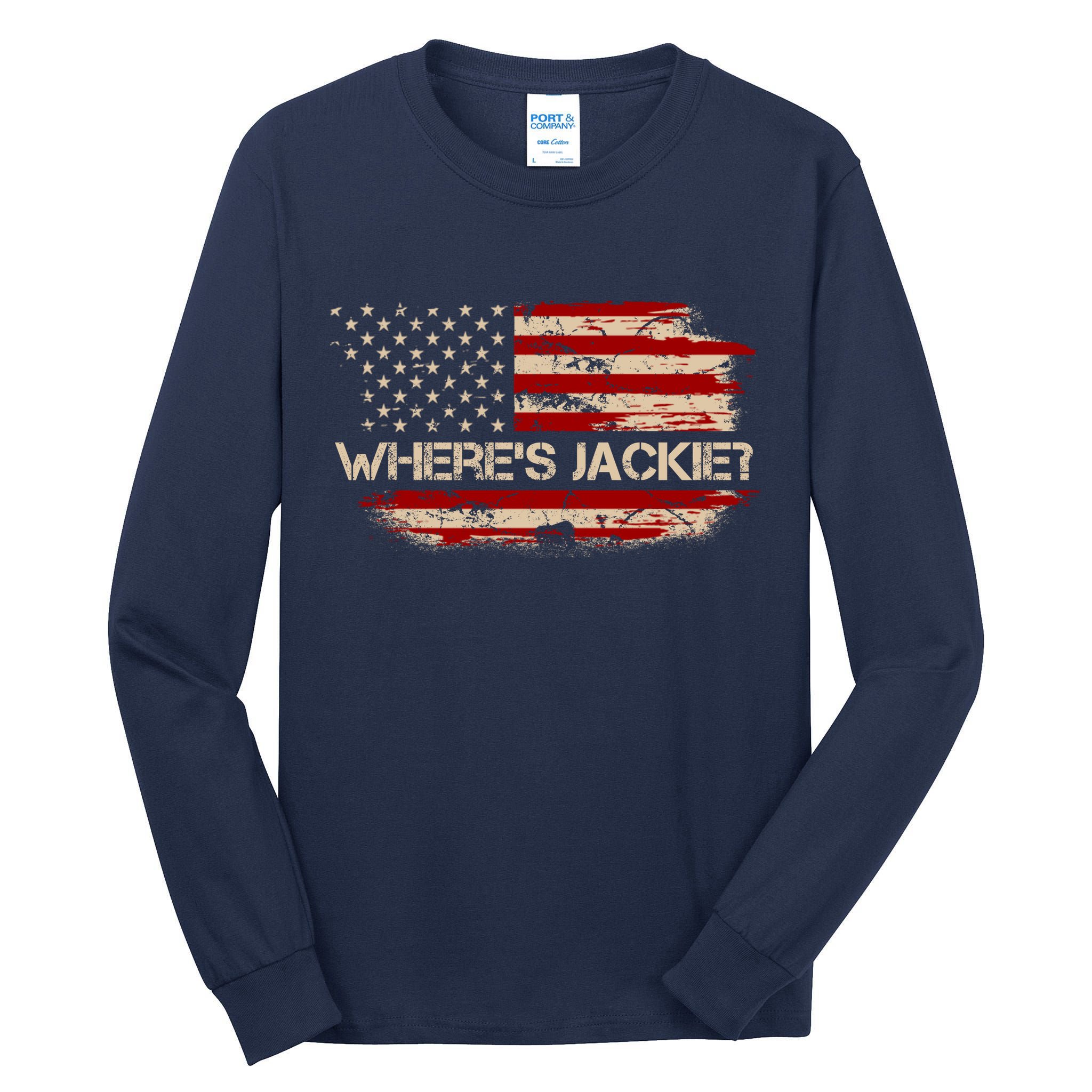 Funny Joe Biden Where's Jackie Tall Long Sleeve T-Shirt