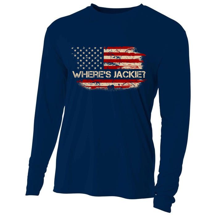 Funny Joe Biden Where's Jackie Cooling Performance Long Sleeve Crew