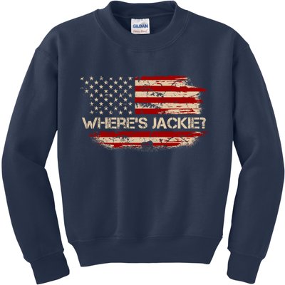 Funny Joe Biden Where's Jackie Kids Sweatshirt