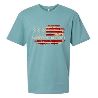 Funny Joe Biden Where's Jackie Sueded Cloud Jersey T-Shirt