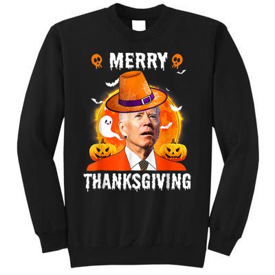 Funny Joe Biden Confused Merry Thanksgiving For Halloween Sweatshirt