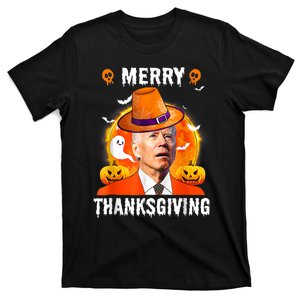 Funny Joe Biden Confused Merry Thanksgiving For Halloween T-Shirt