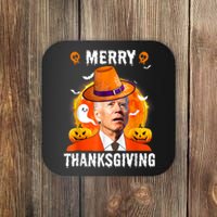 Funny Joe Biden Confused Merry Thanksgiving For Halloween Coaster