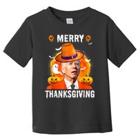 Funny Joe Biden Confused Merry Thanksgiving For Halloween Toddler T-Shirt